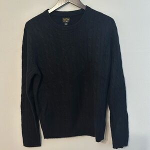 J Crew Black Cashmere - cable knit sweater